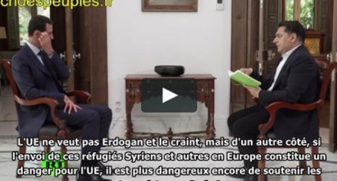 Bachar al-Assad : l’Europe devrait craindre les terroristes qu’elle soutient en Syrie, et non les réfugiés