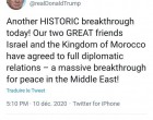 Le Maroc accepte de normaliser ses relations avec Israël, dit Trump