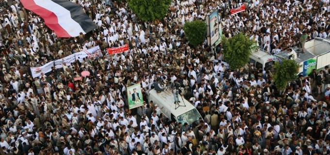 Hier à Sanaa : Manifestation des yéménites