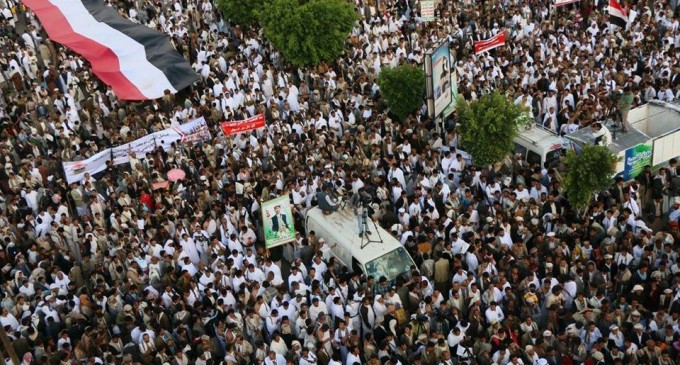 Hier à Sanaa : Manifestation des yéménites
