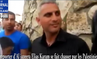 Le reporter d’Al jazeera Elias Karam se fait chasser par les Palestiniens