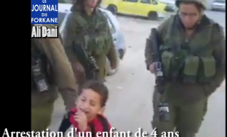 [Vidéo] Arrestation d’un enfant palestinien de 4 ans par des sionistes