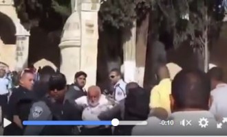 [Vidéo Choc] | Les soldat sionistes frappent un vieux Palestinien!