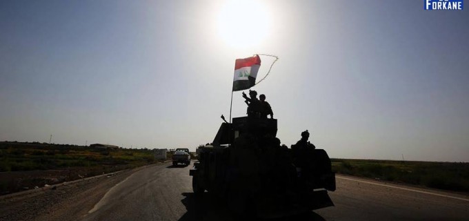 Les soldats Irakiens sur leur chemin de Fallujah