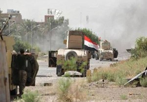 Les forces Irakiennes dans les rues de Fallujah 1