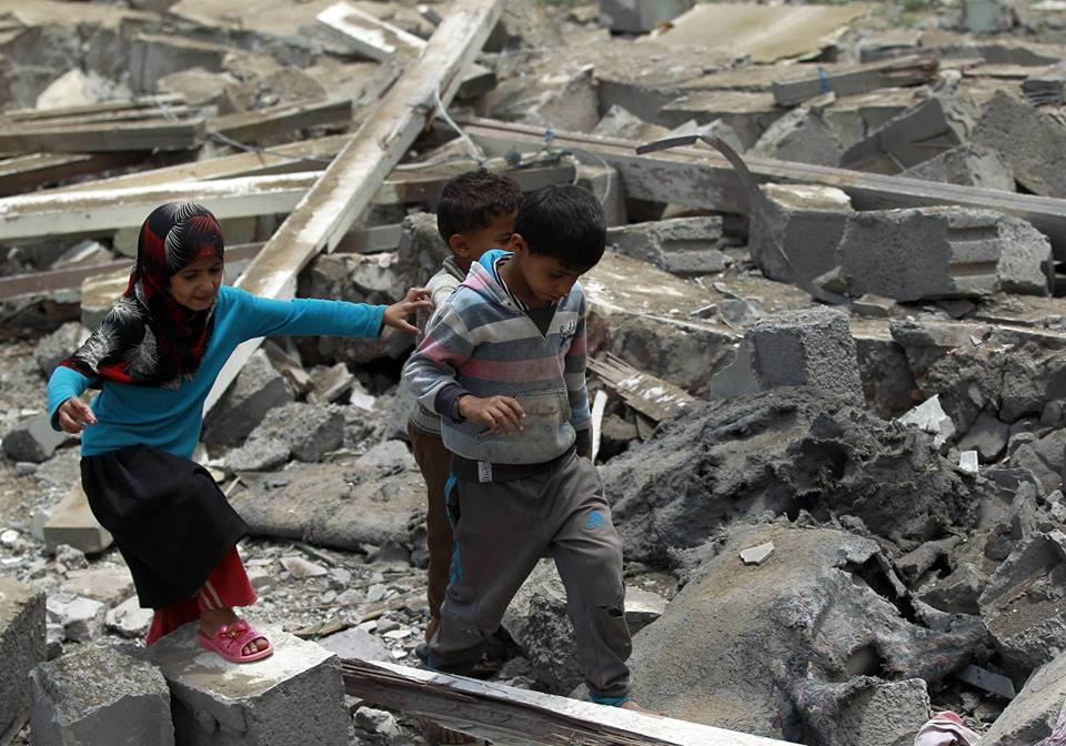 Les enfants du Yémen sont sans abri, ni soutien suite aux bombardements violents de l'Arabie Saoudite 2