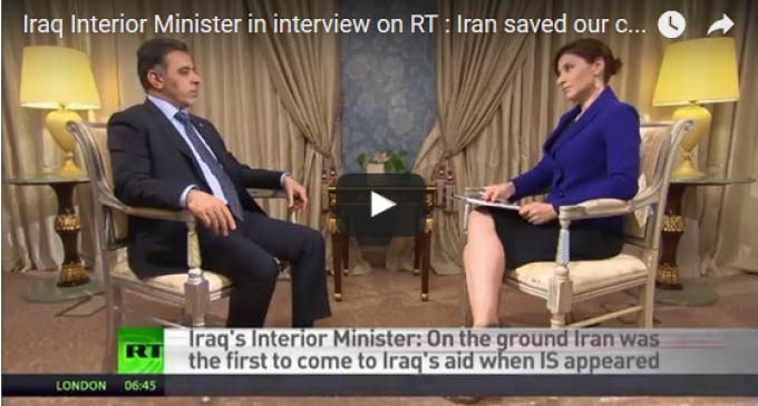 [Vidéo] Le ministre de l’intérieur irakien :  » L’Iran a sauvé notre pays »