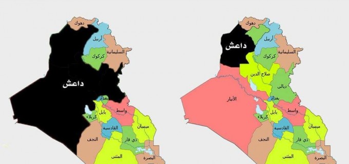 [Cartographie] | L’Irak avant et l’Irak après la fatwa de l’ayatollah Ali Sistani appelant au jihad contre Daech