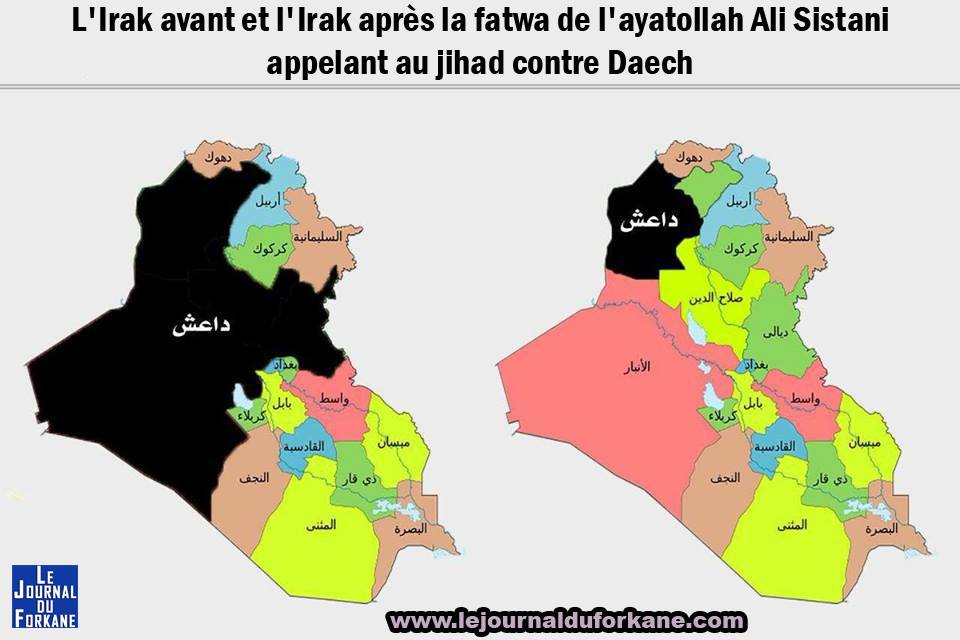 L'Irak avant et l'Irak après la fatwa de l'ayatollah Ali Sistani appelant au jihad contre Daech