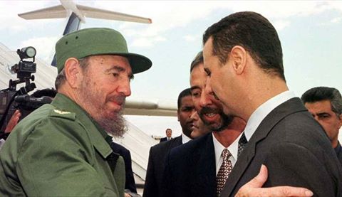 Le regretté dirigeant cubain Fidel Castro avec le président syrien Bachar el-Assad 1