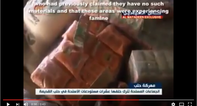 [Vidéo] |Les terroristes salafistes cachaient aux civils d’énormes quantités de nourriture et de médicaments…