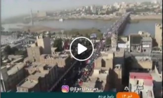 Aujourd’hui, les différentes villes Iraniennes manifestent pour soutenir la Révolution islamique et l’Ayatollah Ali Khamenei.
