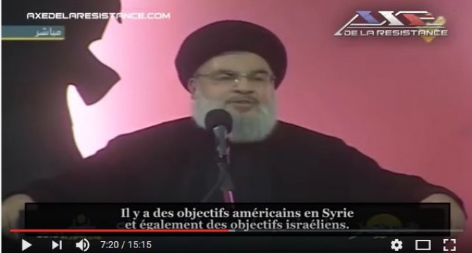 |Vidéo] | Hassan Nasrallah : les USA exfiltrent DAESH d’Irak vers la Syrie