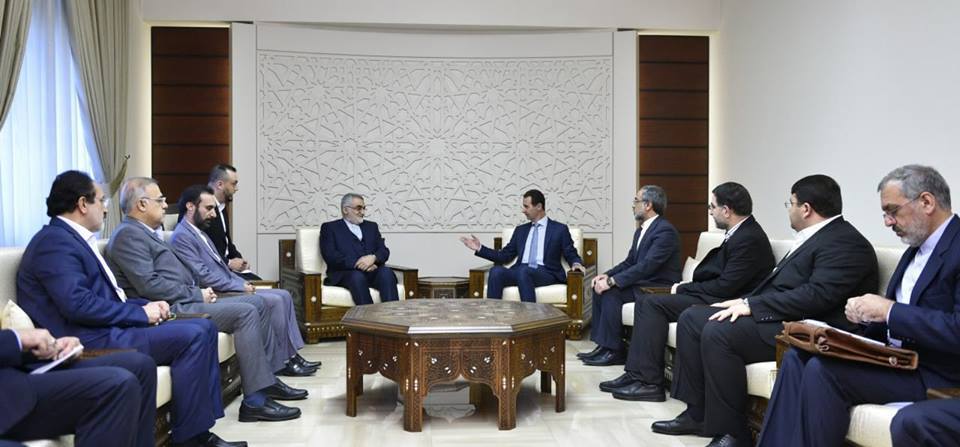 Le Président syrien Bachar Al Assad a reçu aujourd'hui un important responsable Iranien1