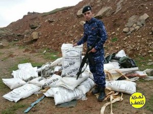 un stock de matériel utilisé par les terroristes de Daesh pour fabriquer des gazs !!!1