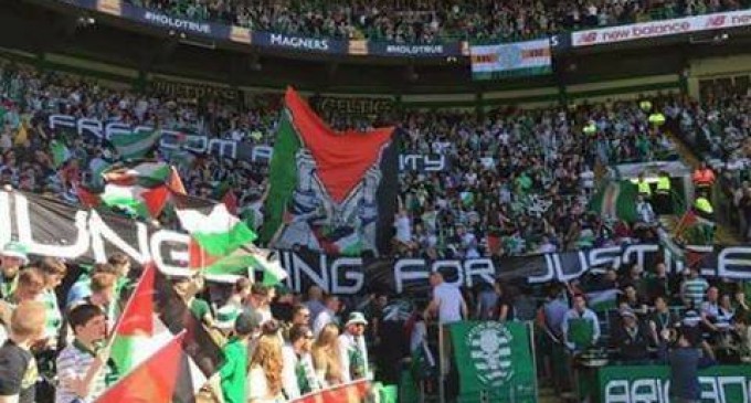 Merci aux supporters du Celtic Glascow soutiennent les prisonniers Palestiniens