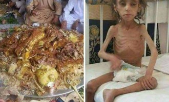 Pendant que les enfants yéménites meurent de faim, les princes saoudiens mangent comme des porcs…