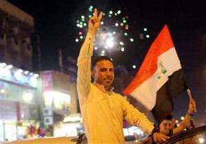 les habitants de Bagdad célèbrent la libération de Mossoul... Que voulez-vous dire à cette occasion 1