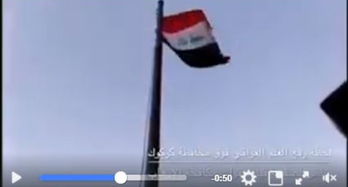 [Vidéo] | Moment Historique à Kirkouk : levée du drapeau irakien après 3 années d’absence