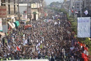 manifestation monstre à Saada (Yémen) pour commémorer le martyre de l’Imam Hussein (AS) - Petit fils du Prophète (P)7