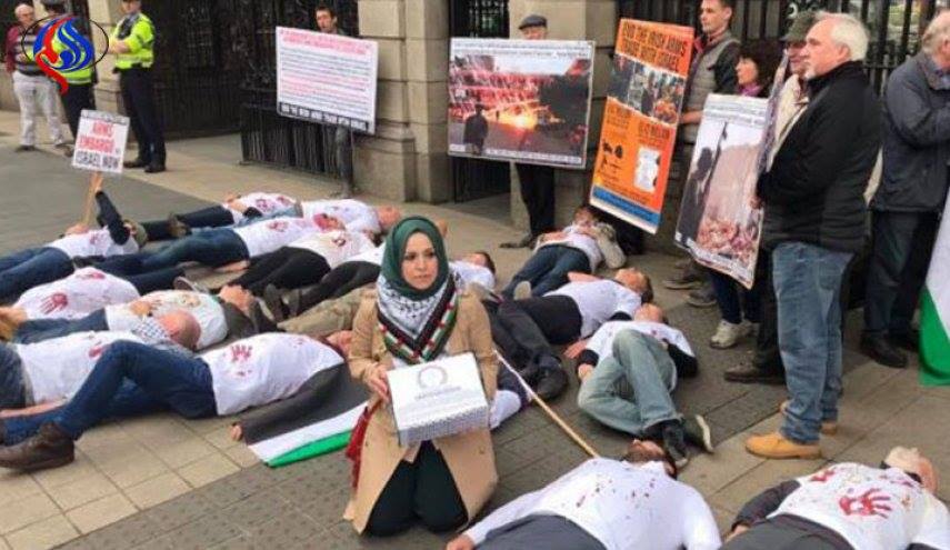 solidarité irlandaise avec la Palestine, le gouvernement a reçu une pétition demandant de mettre fin au commerce des armes avec l'entité israélienne1