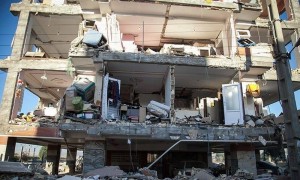 Des images de la province iranienne de Kermanshah, frontalière de l'Irak touchée par le violent séisme qui a fait plus de 300 morts et des milliers de victimes1