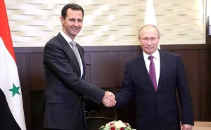 Le Président Bachar el-Assad se rend en Russie et rencontre son homologue russe Vladimir Poutine..1
