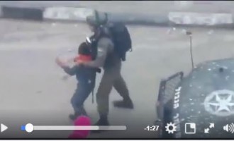 Images des forces israéliennes qui tentent brutalement d&rsquo;arrêter 3 enfants palestiniens
