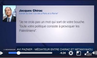 J. Chirac à Netanyahou : « Je ne crois pas un mot qui sort de votre bouche. Toute votre politique consiste à provoquer les Palestiniens »