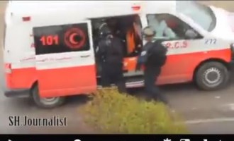 Les soldats de l&rsquo;occupation israélienne ont été pris en flagrant délit en train d&rsquo;agresser et kidnapper 2 jeunes filles palestiniennes d&rsquo;une ambulance du croissant-rouge pendant les affrontements à Al Khalil (Hébron)