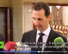 Bachar Al Assad :  » la France soutient le terrorisme en Syrie depuis le début »