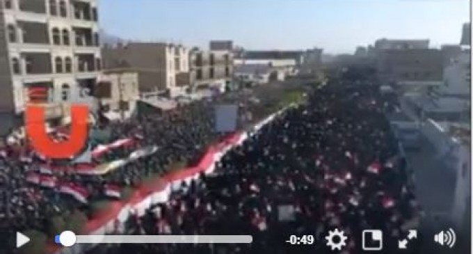 En vidéo : manifestation monstre à Sanaa (Yémen) en soutien à la résistance yéménite AnsarAllah