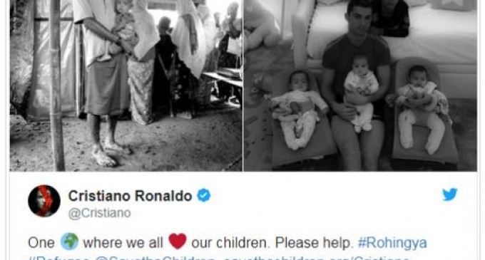 Cristiano Ronaldo solidaire avec les Musulmans Rohingyas