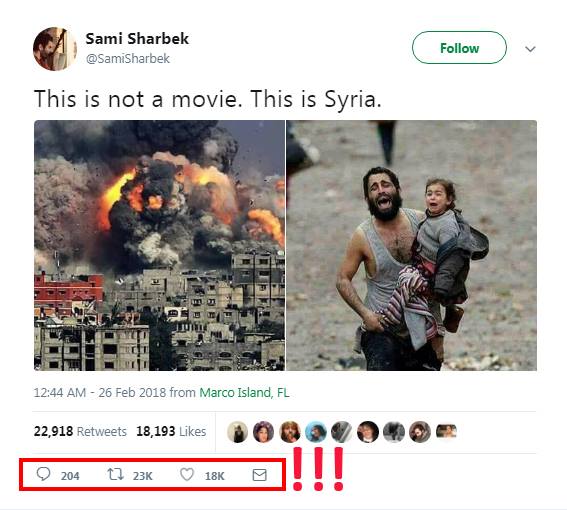 Un exemple simple montrant comment la propagande sur la Ghouta se propage