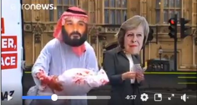 Regardez comment les Britanniques ont accueillis le criminel saoudien, le prince Ben Salman