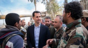 Sur les lignes de feu dans la Ghouta orientale .. le Président Bachar al-Assad avec les héros de l’Armée Arabe Syrienne5