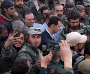 Sur les lignes de feu dans la Ghouta orientale .. le Président Bachar al-Assad avec les héros de l’Armée Arabe Syrienne7