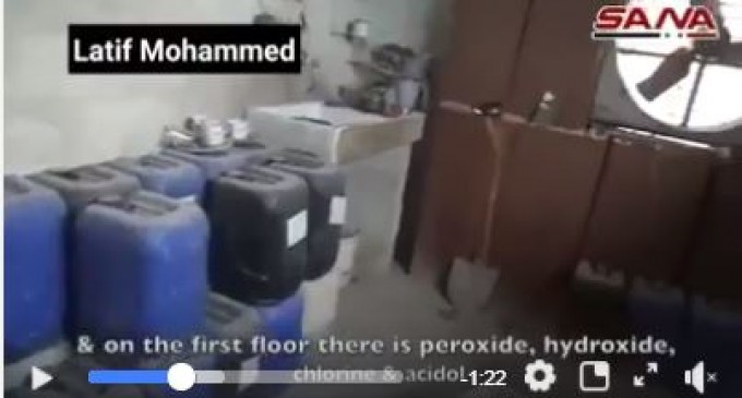 Un reportage de l&rsquo;Agence Arabe Syrienne Informations (SANA) à propos de l&rsquo;usine d&rsquo;armes chimiques que l&rsquo;Armée Arabe Syrienne a trouvé à Al Shefouniya (Ghouta Orientale)