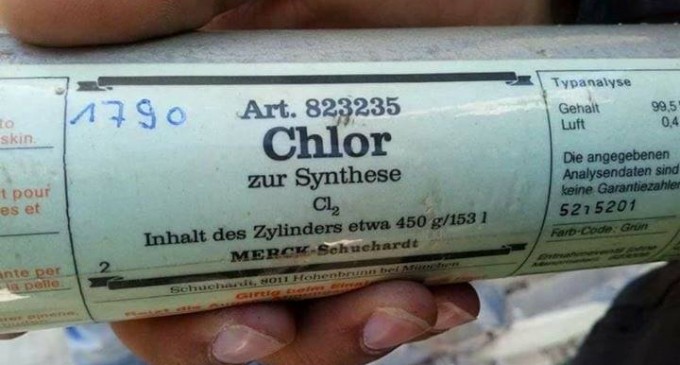 Des conteneurs de gaz chlore provenant d’Allemagne trouvés dans la Ghouta orientale après que les terroristes salafistes se sont retirés de leurs positions