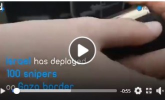 Israël a déployé 100 snipers lâches le long de la frontière avec Gaza, c&rsquo;était en préparation d&rsquo;autres crimes contre la protestation pacifique des palestiniens !
