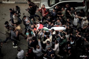 Les funérailles de Yaser Murtaja, journaliste palestinien tué par les snipers israéliens 3