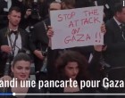 Sur le tapis rouge, L&rsquo;actrice franco-libanaise Manal Issa a hissé une pancarte « Stop the Attack on Gaza »