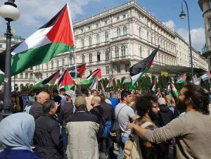 Les manifestants pro-Palestiniens se rallient à vienne, en Autriche, pour soutenir la bande de Gaza.3