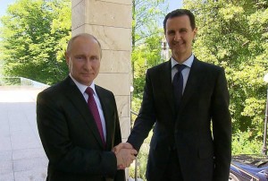 Vidéo... de l'accueil du président russe Vladimir Poutine au président syrien Bachar el-Assad à sotchi hier.1