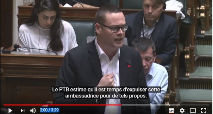 Raoul Hedebouw dénonce l&rsquo;hypocrisie de l&rsquo;Europe et de la Belgique : « Il est temps d&rsquo;expulser l&rsquo;ambassadrice d&rsquo;Israël »