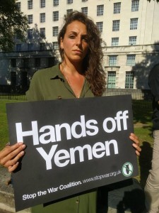 Des gens de tout le Royaume-Uni ont protesté contre le soutien du Royaume-Uni à l'attaque saoudienne sur Al Hodeidah au Yémen.1