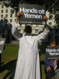 Des gens de tout le Royaume-Uni ont protesté contre le soutien du Royaume-Uni à l'attaque saoudienne sur Al Hodeidah au Yémen.3