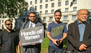 Des gens de tout le Royaume-Uni ont protesté contre le soutien du Royaume-Uni à l'attaque saoudienne sur Al Hodeidah au Yémen.5