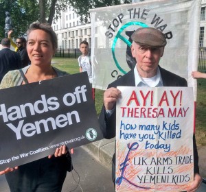 Des gens de tout le Royaume-Uni ont protesté contre le soutien du Royaume-Uni à l'attaque saoudienne sur Al Hodeidah au Yémen.6