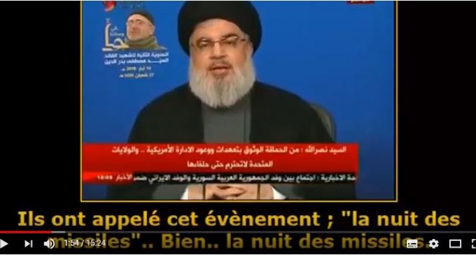 [Vidéo] | Seyyed Hassan Nasrallah sur l’attaque de missiles sur le Golan occupée (14/05/2018)